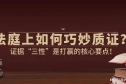 法庭上讲的三性是指,真实性、合法性、关联性